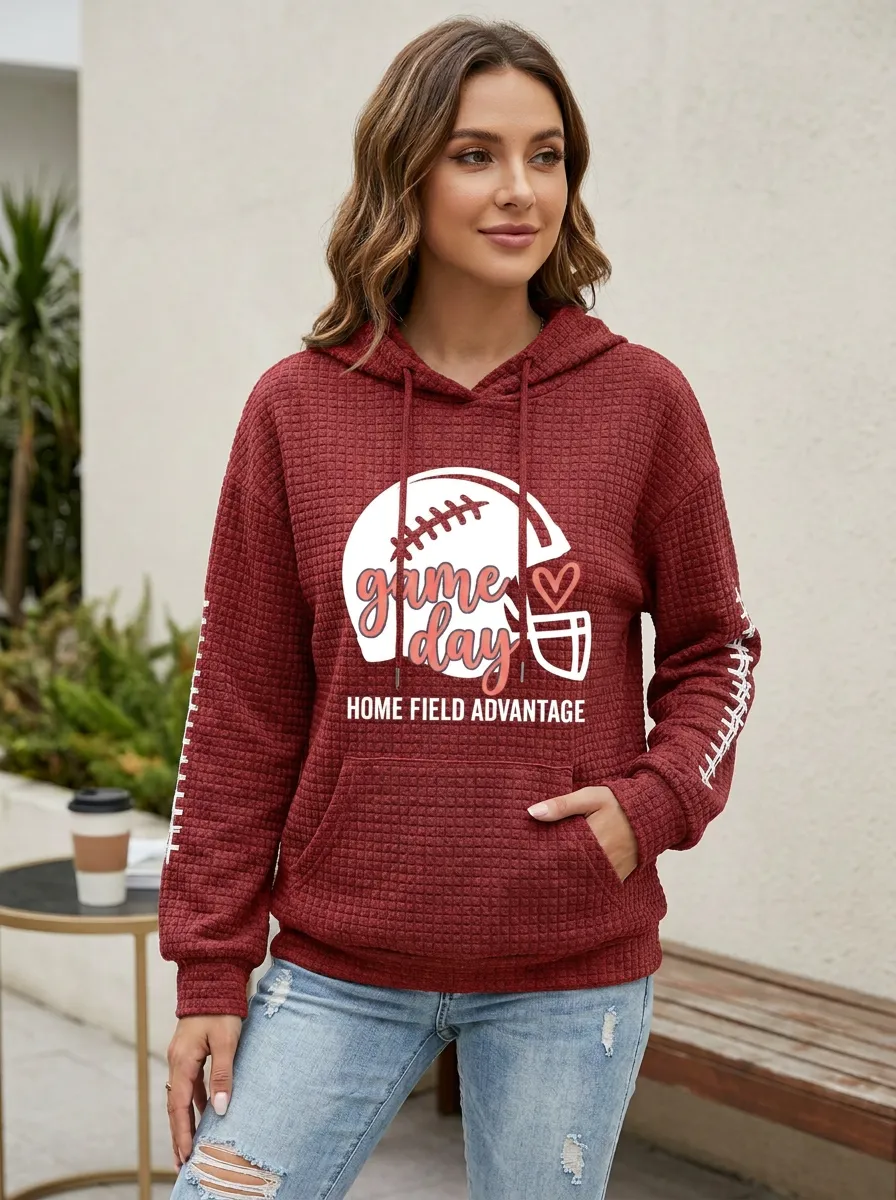 Women's Gridiron Day Helmet Waffle Hoodie