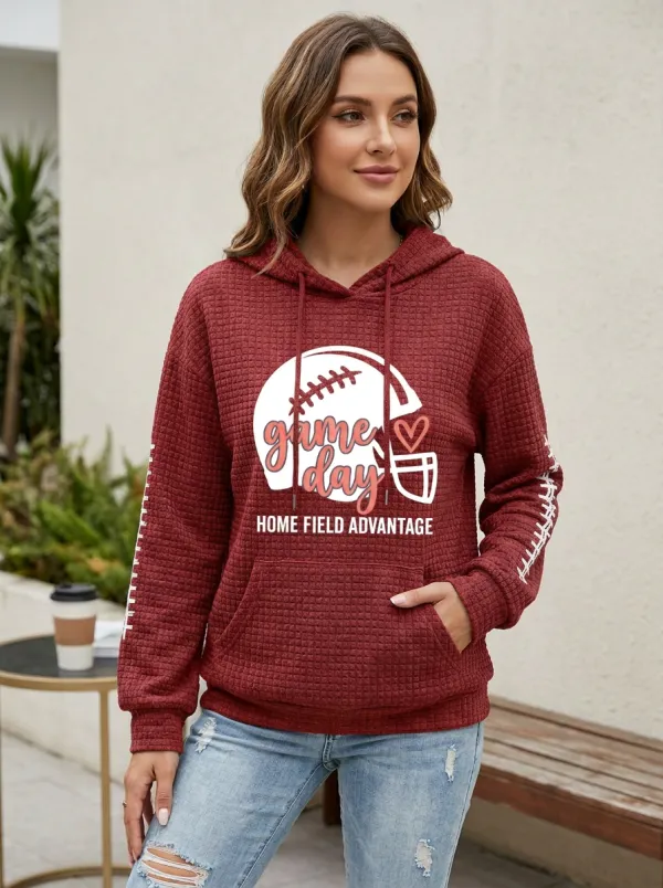 Women's Gridiron Day Helmet Waffle Hoodie