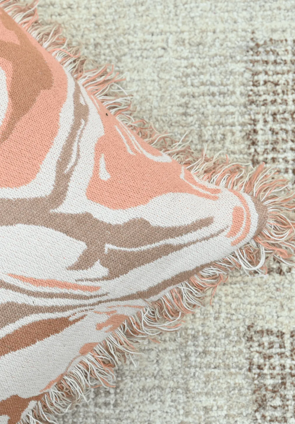 Woven Abstract Textured Decorative Cushion Cover