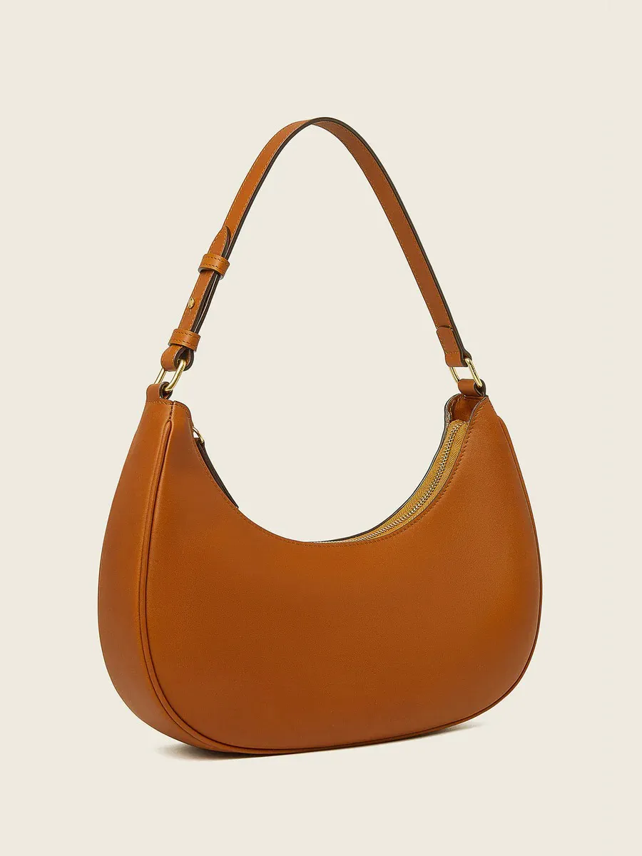 Elisa Crescent Bag In Leather