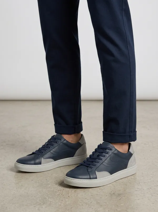 Men's Minimalist Colorblock Suede Leather Casual Shoes