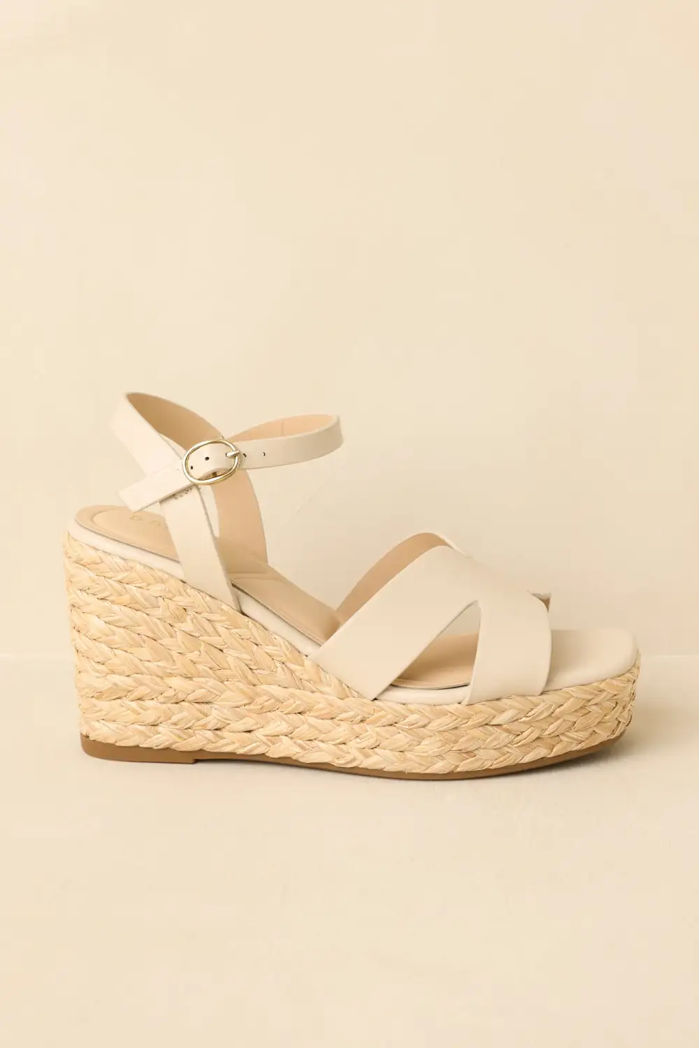 Woven White Leather High-Heeled Sandals