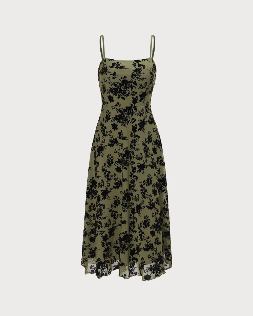 Floral Print Suspender Dress