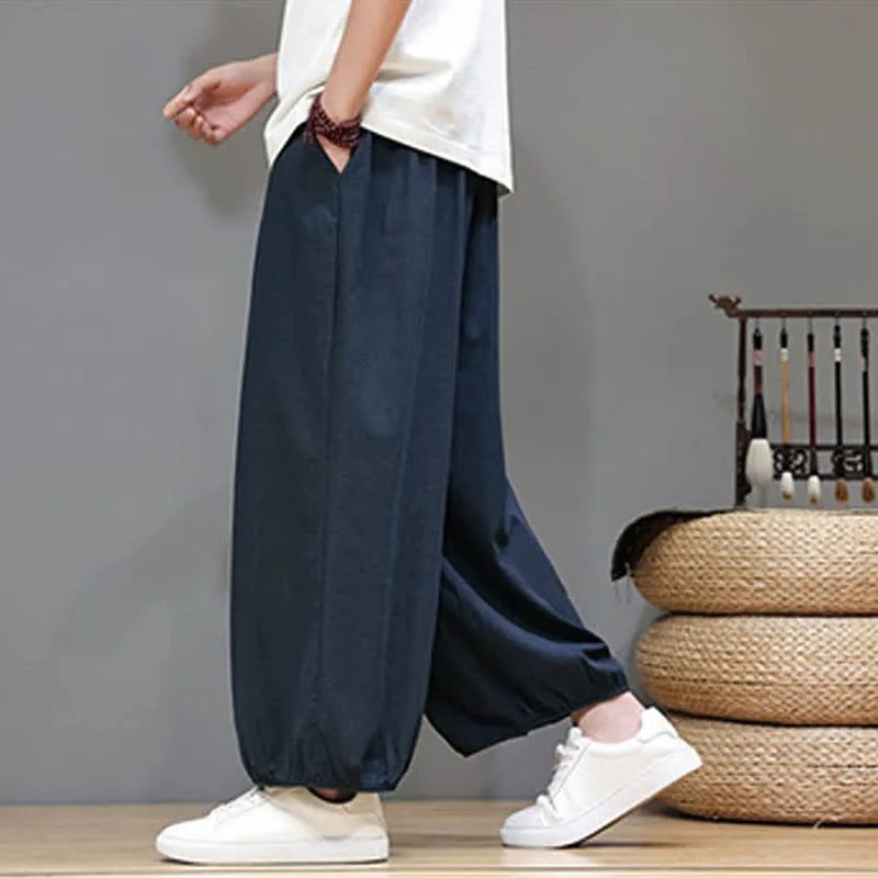 Elastic Waist Harem Pants