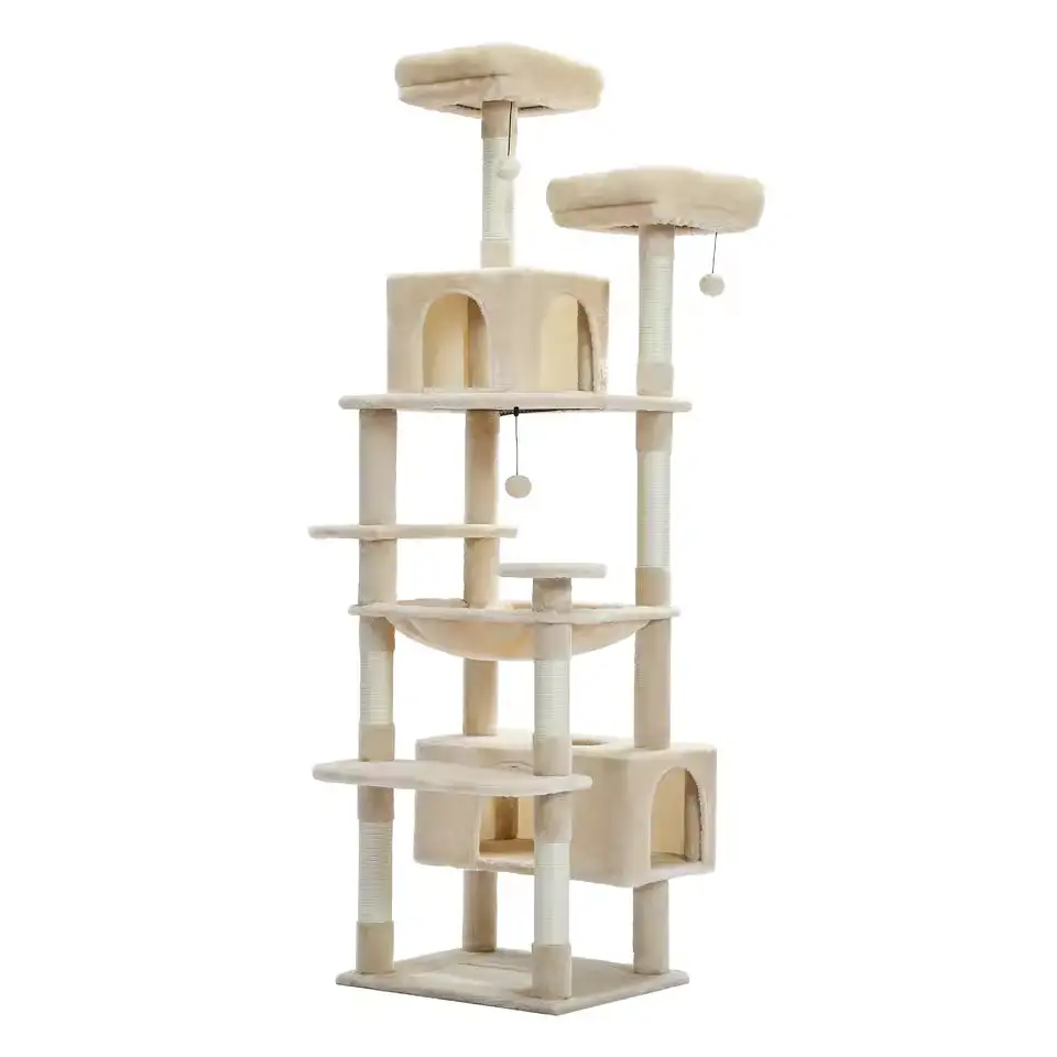 Colorful Plush Cat Tree
