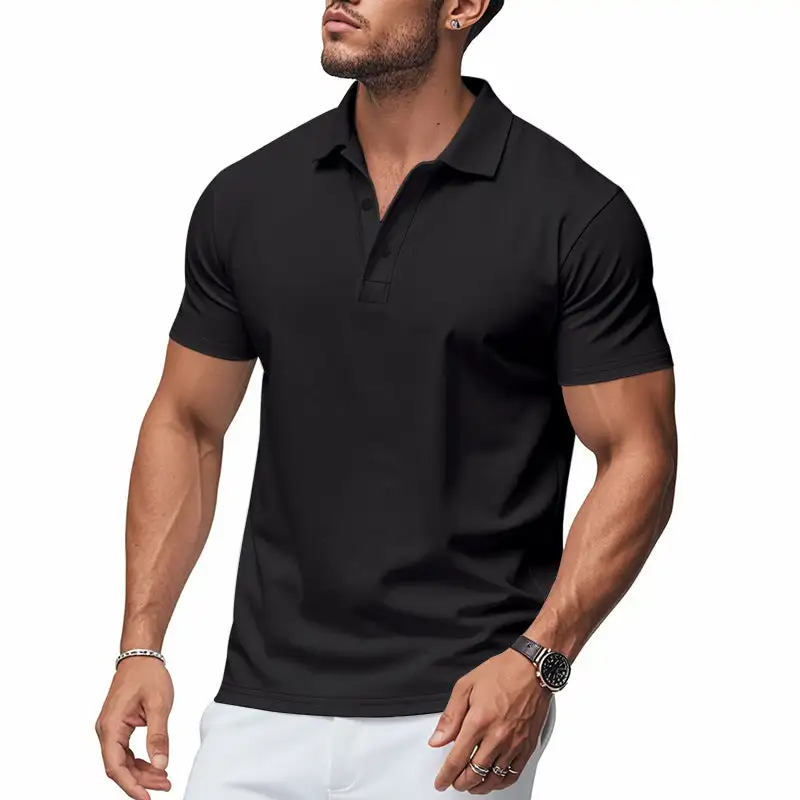 Structured Pique Short Sleeve Cotton Polo Shirt