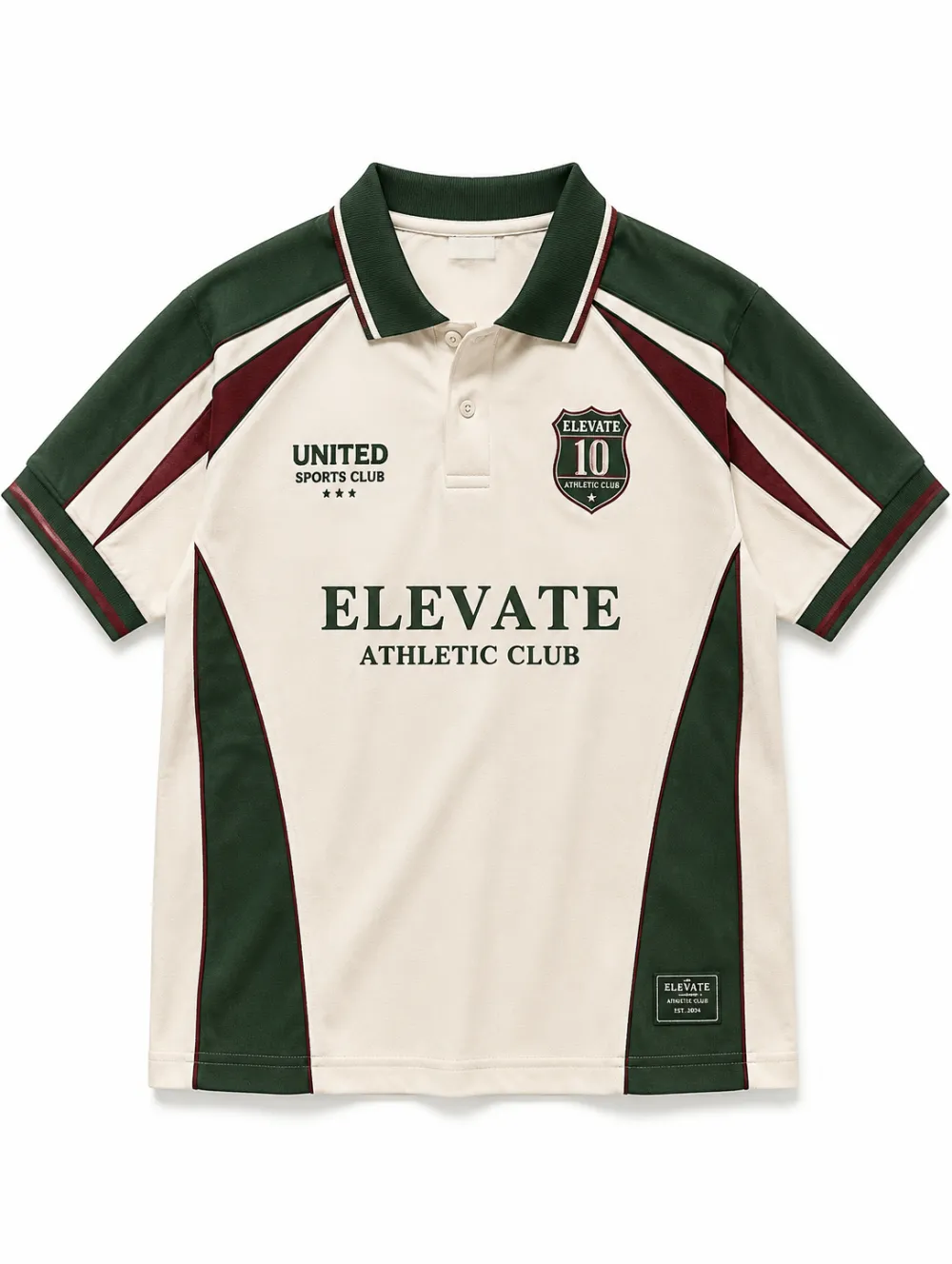 Unisex Elevate Athletic Club Number 10 Printed Polo Shirt