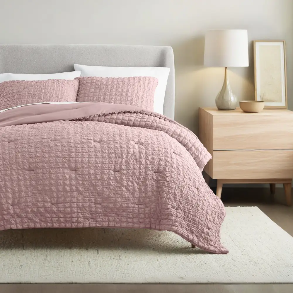 Seersucker Box Textured Down Alternative Comforter Set