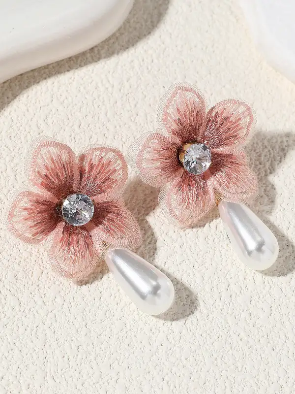 Contemporary Petal Accent Earrings