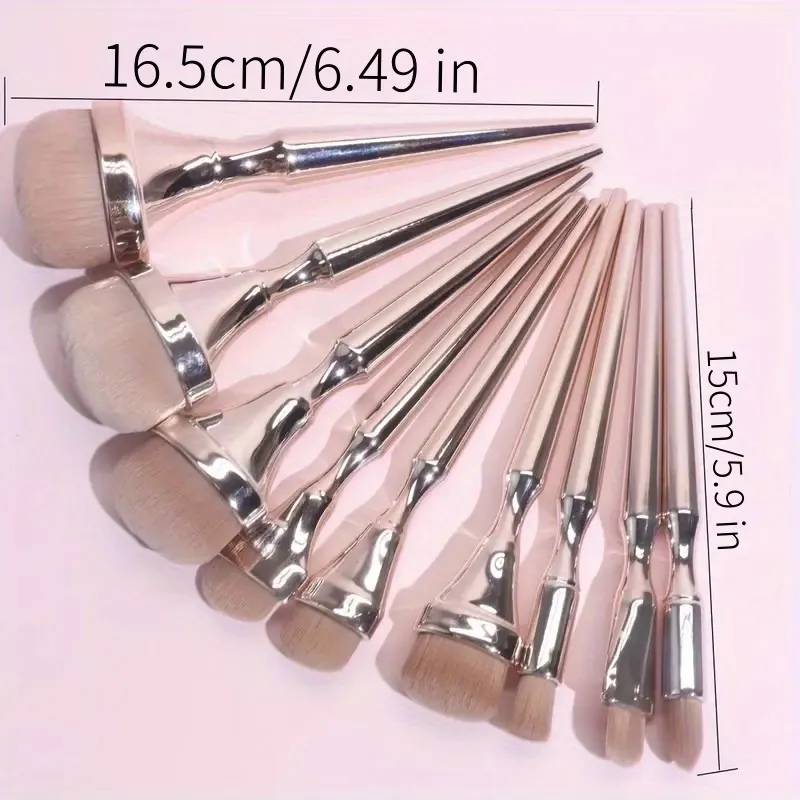 9 Pcs Full Face Makeup Brush Kit