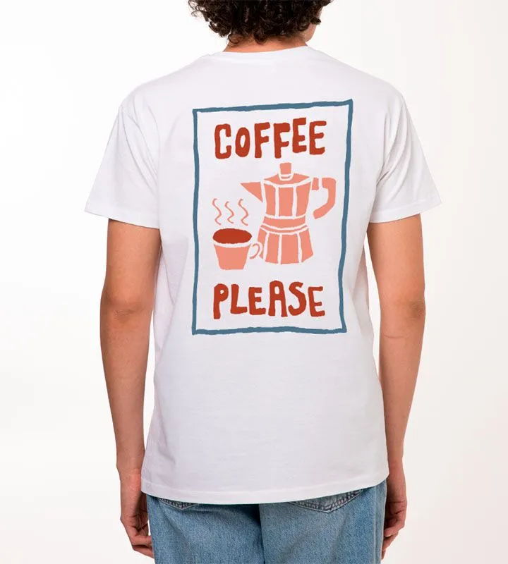 Coffee Utensil Graphic White T-Shirt