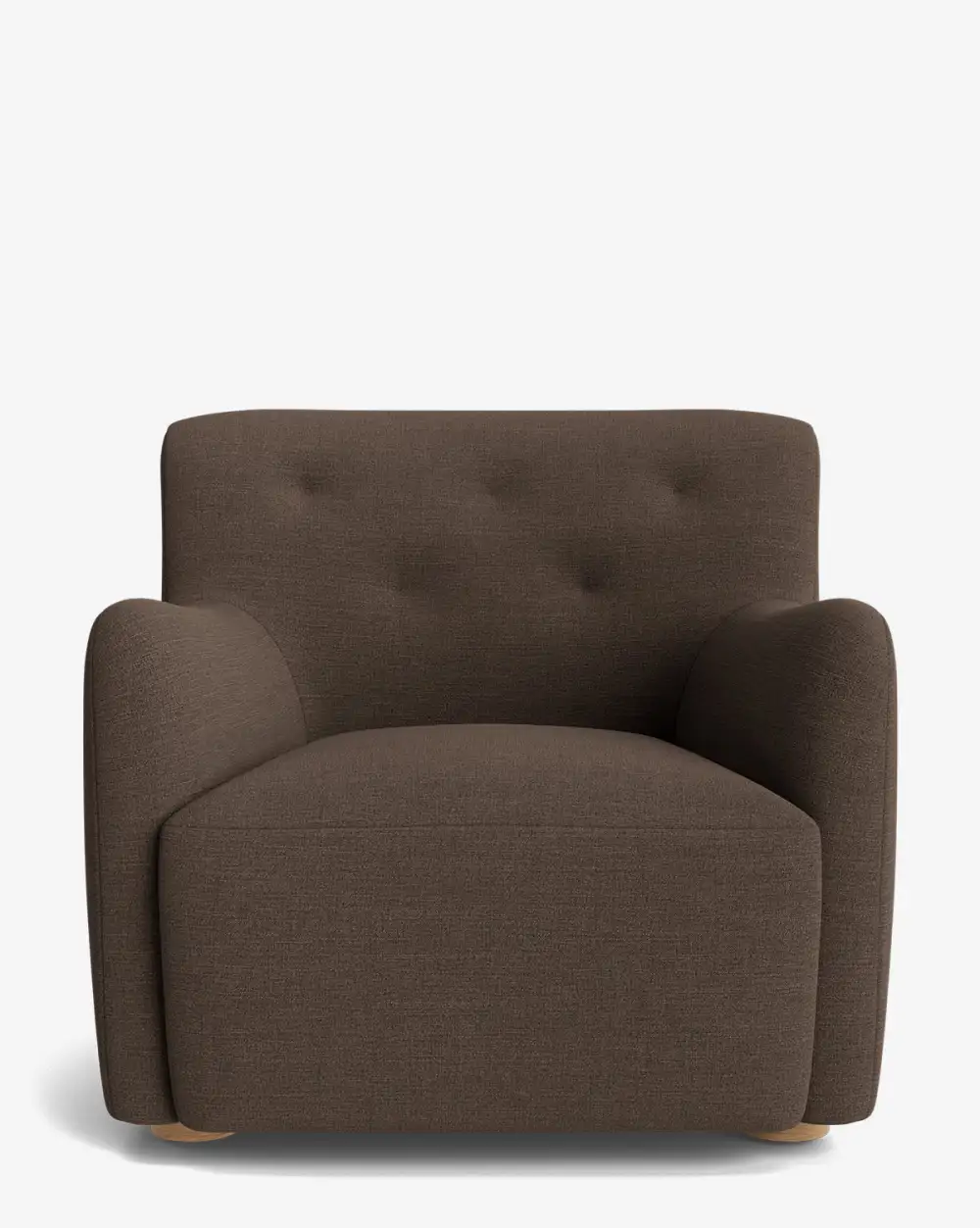 Tufted Oak Lounge Chair