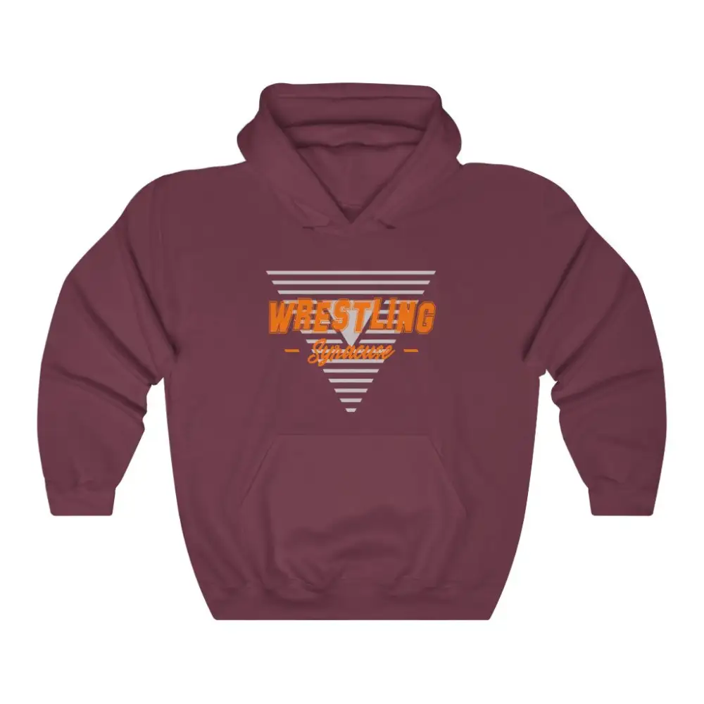 Triangle Emblem Wrestling Graphic Pullover Hoodie