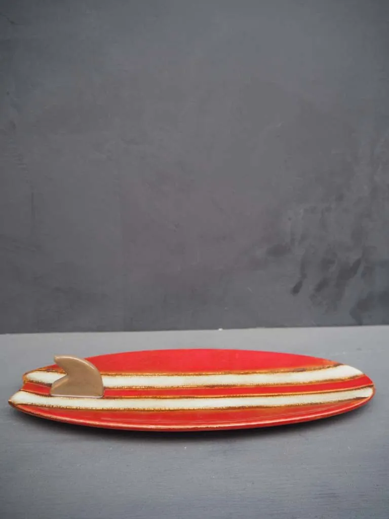 Ceramic Surfboard Serving Platter