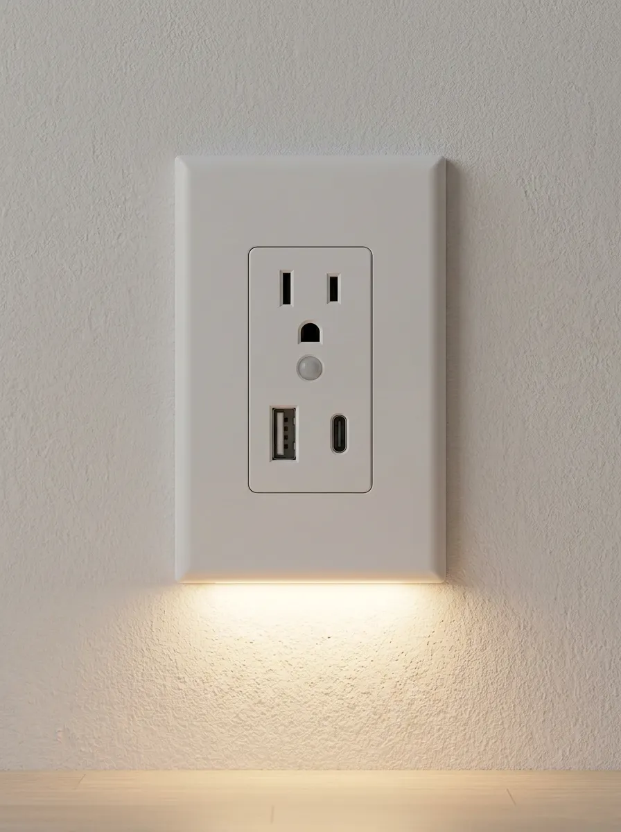 USB-C Sensor Night Light Printed LED Outlet Cover