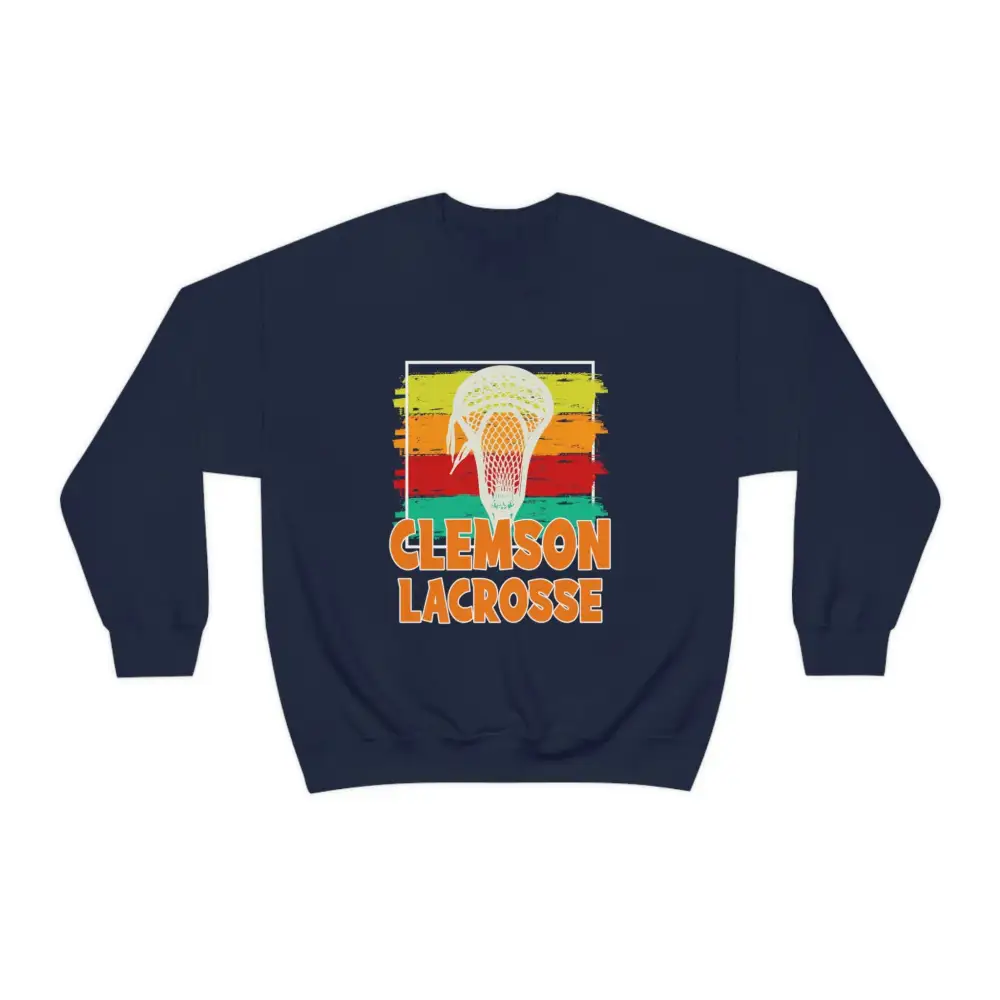 Brush Stroke Lacrosse Graphic Crewneck Sweatshirt