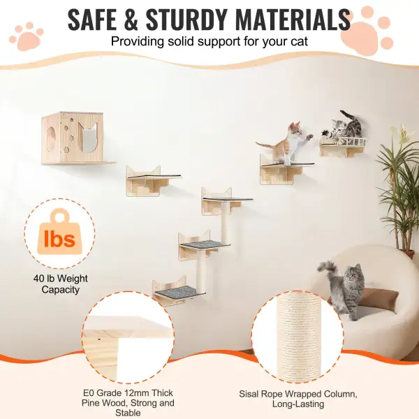 Wall Mounted Cat Shelves