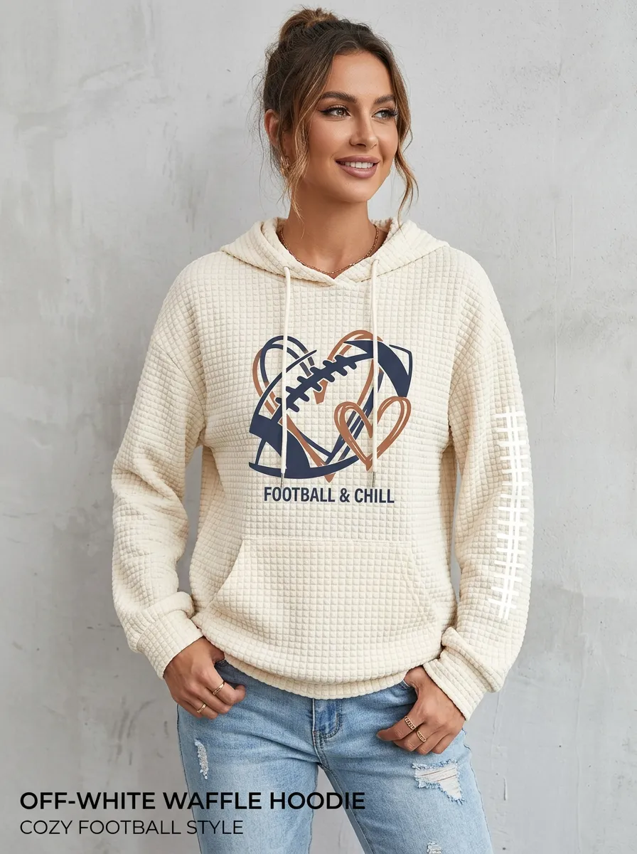 Women's Gridiron Heart Chill Waffle Hoodie