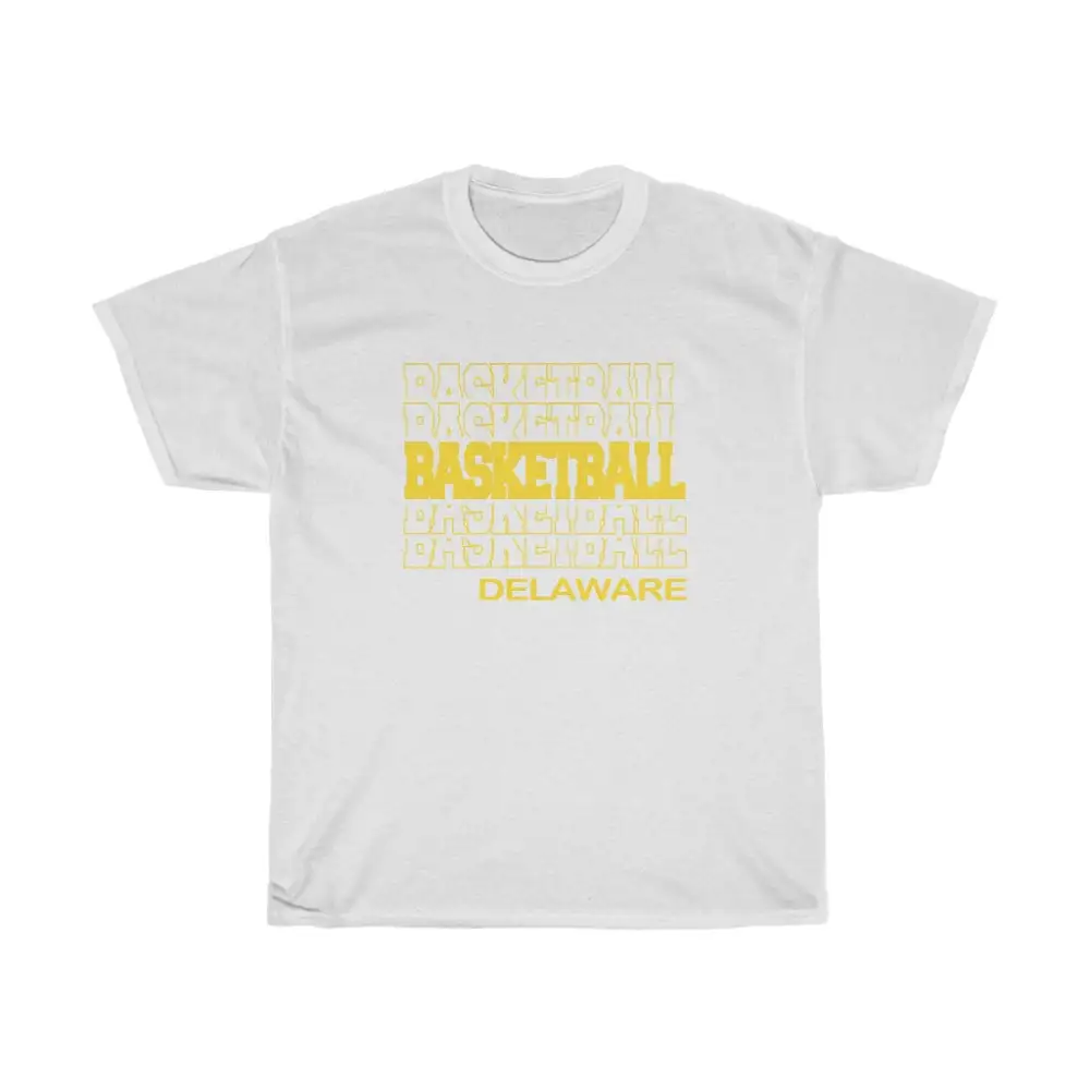 Basketball Delaware in Modern Stacked Lettering