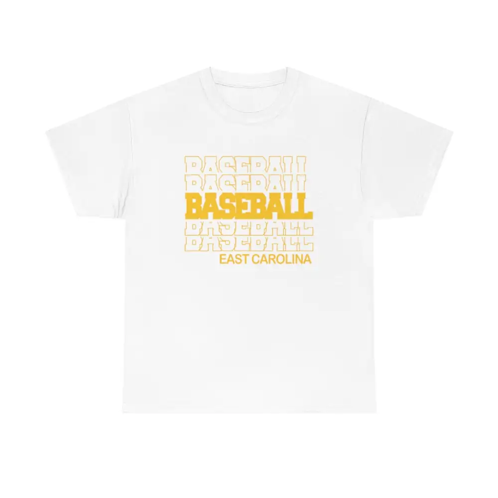 Baseball East Carolina in Modern Stacked Lettering