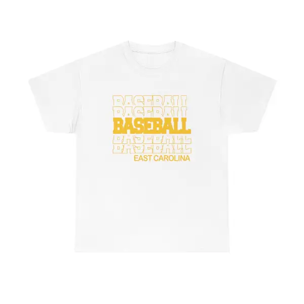 Baseball East Carolina in Modern Stacked Lettering