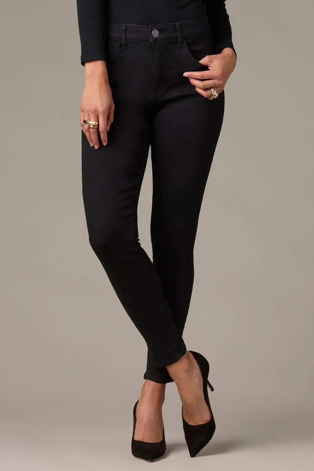 High Rise Ankle Skinny Jeans