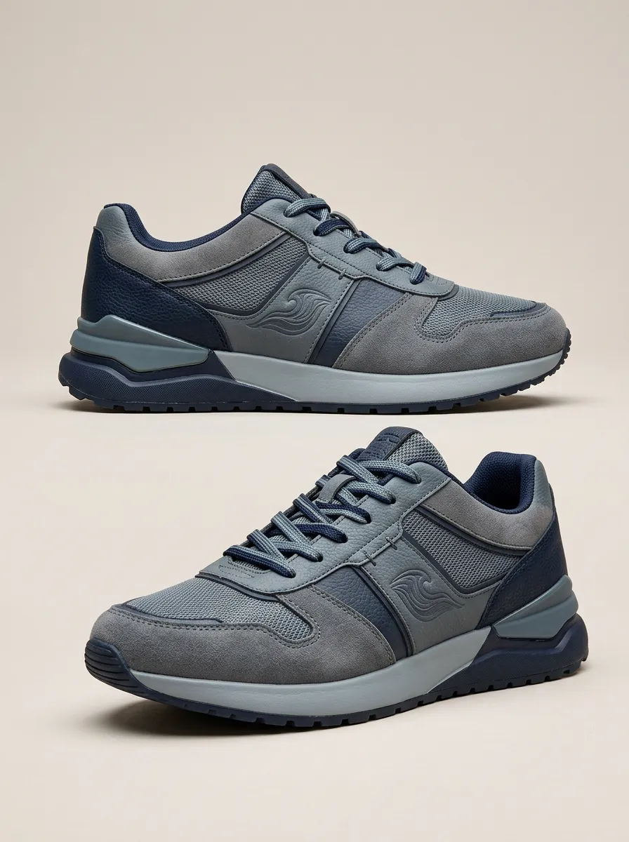 Men's Everyday Casual Sporty Wave Pattern Print Sneakers