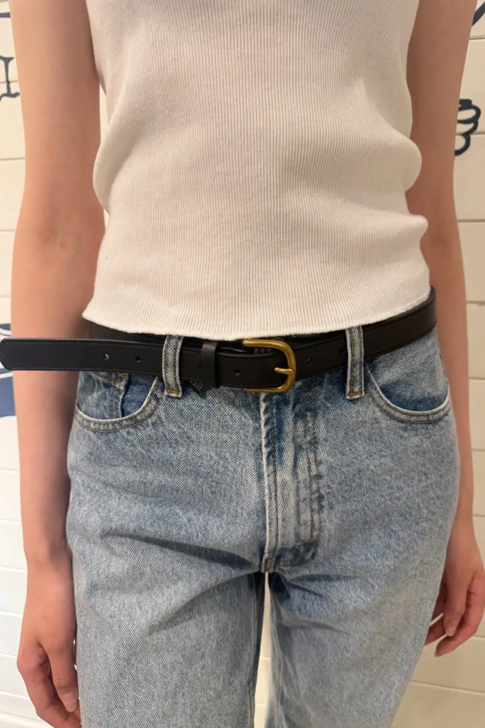 Women’s Black Faux Leather Belt