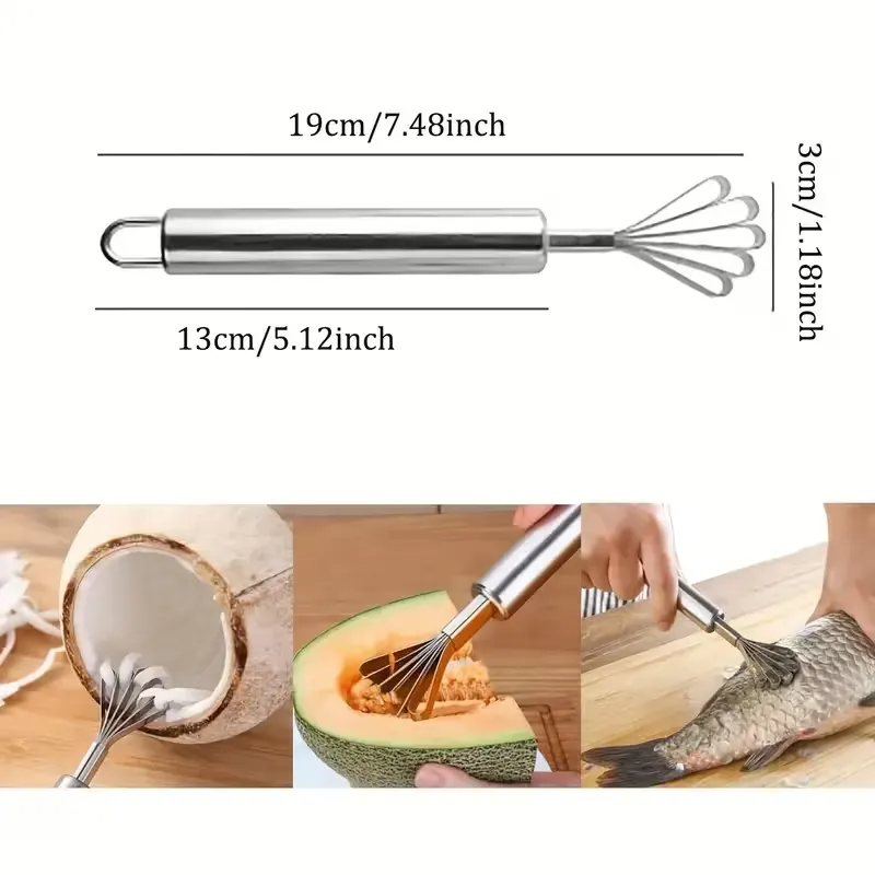 Multi-Function Stainless Steel Grater and Fish Scaler