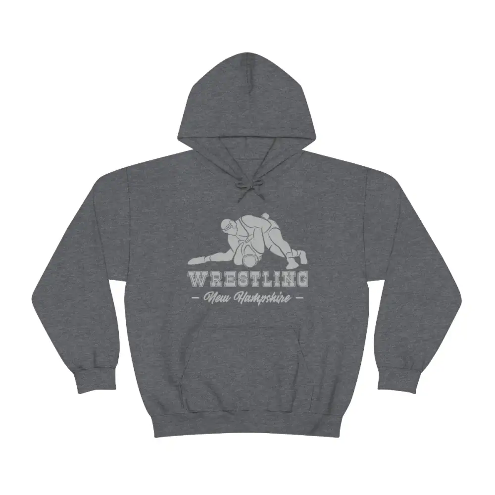 Soft Fleece Minimal Emblem Wrestling Graphic Pullover Hoodie