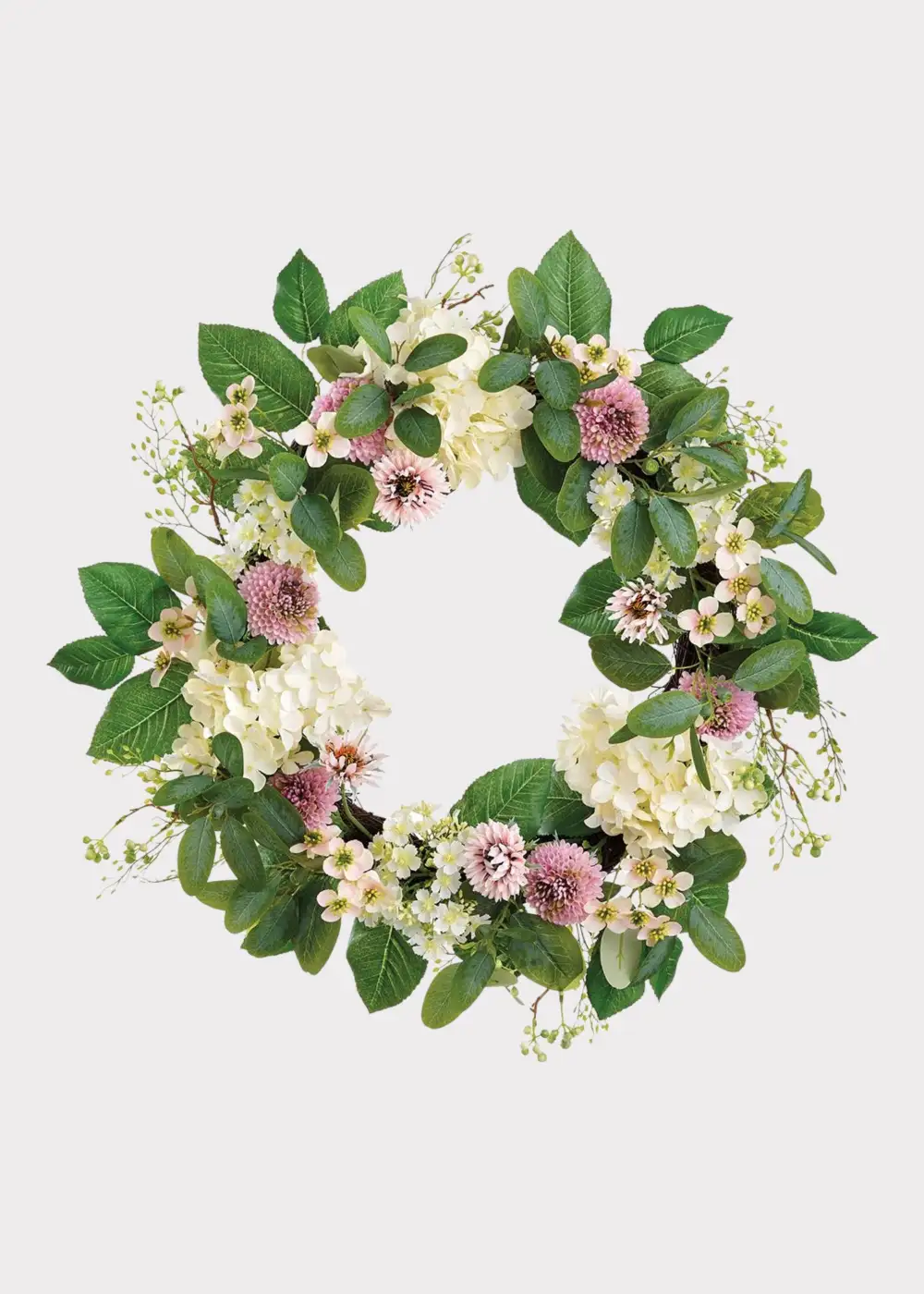 Artificial Dahlia Hydrangea Wreath