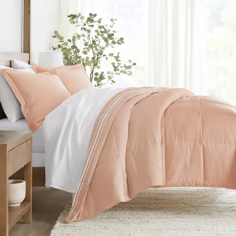 Soft Stripe Reversible Down Alternative Comforter Set