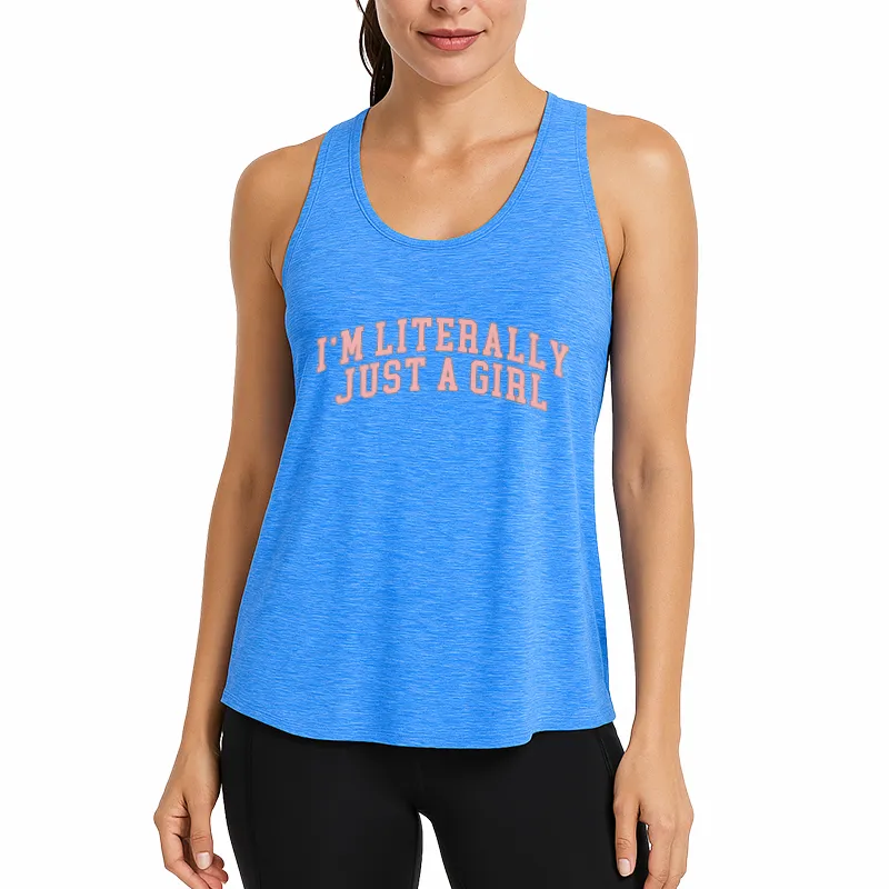 I M Literally Just Girl Athletic Tank