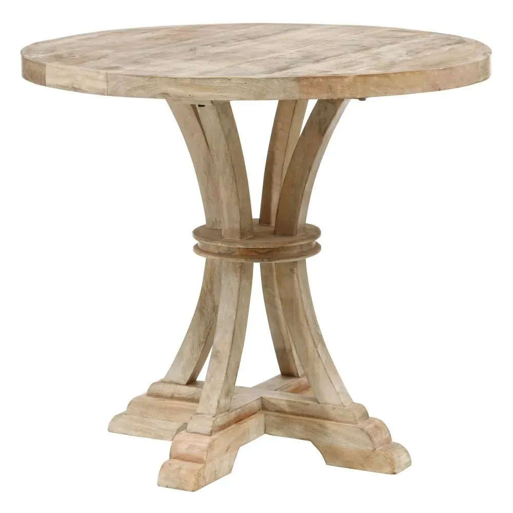 Round Mango Wood Dining Table