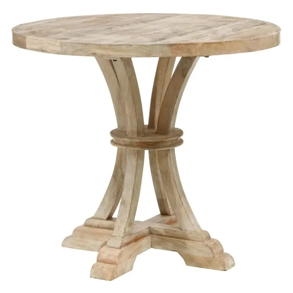 Round Mango Wood Dining Table