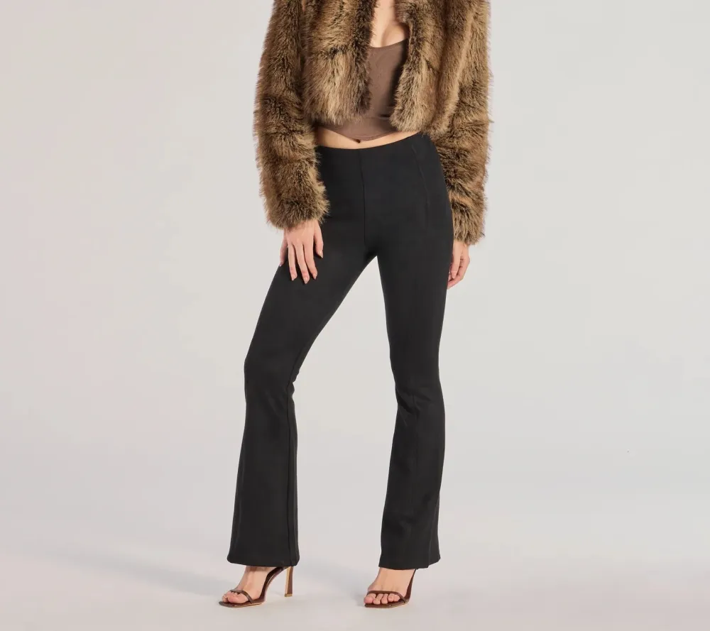 Black High-Waist Wide-Leg Pants