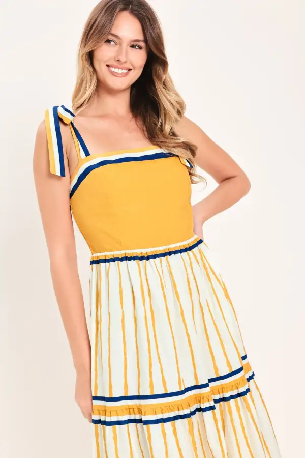 Tiered Cotton Maxi Dress