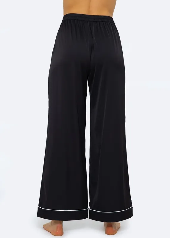 Black Satin Everyday Pants