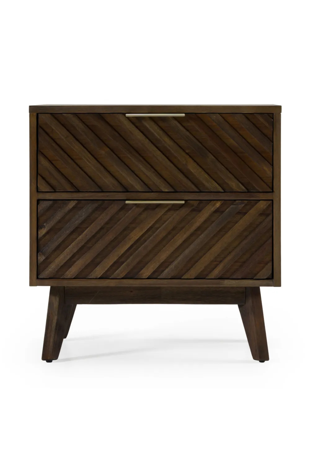 Acacia Chevron Drawer Nightstand