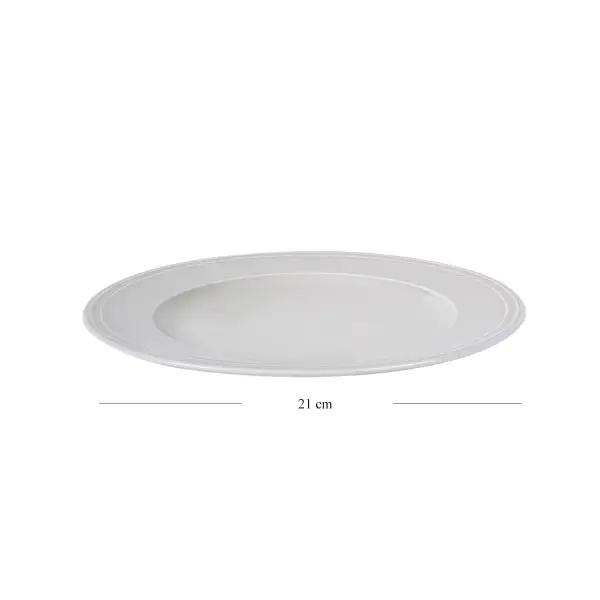 Scalloped Stone Dessert Plate