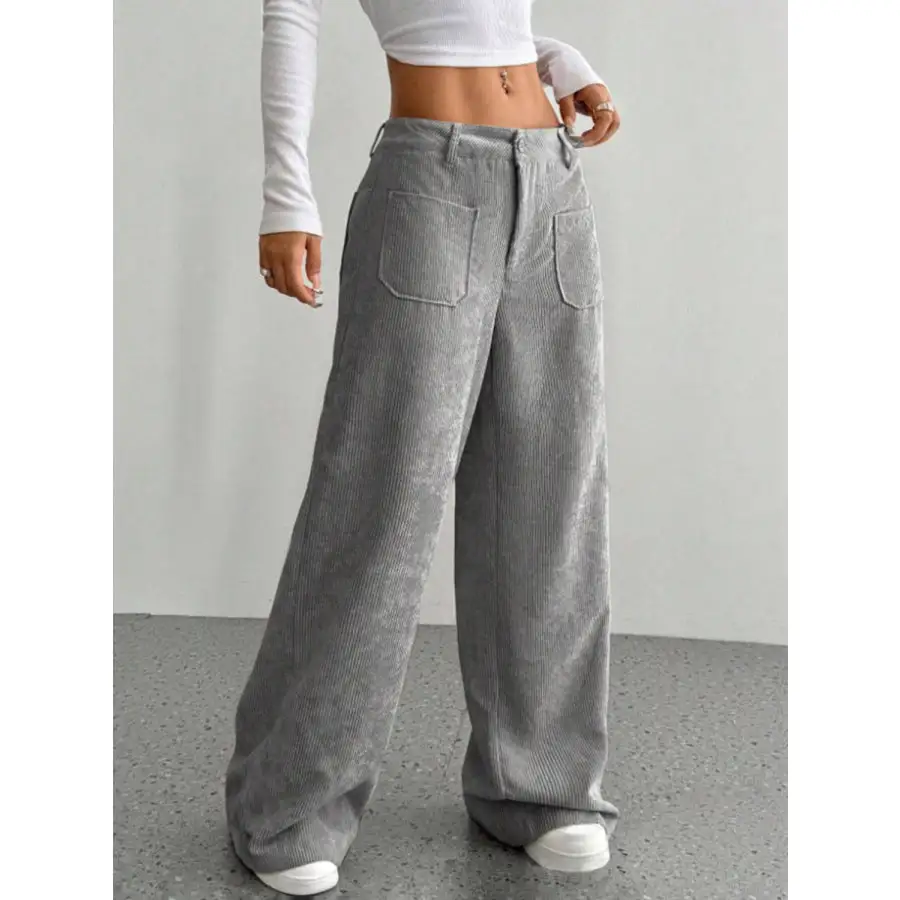 Wide Leg Pants with Pockets