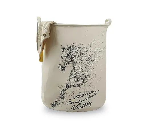 Durable-Look Cotton Canvas Laundry Basket