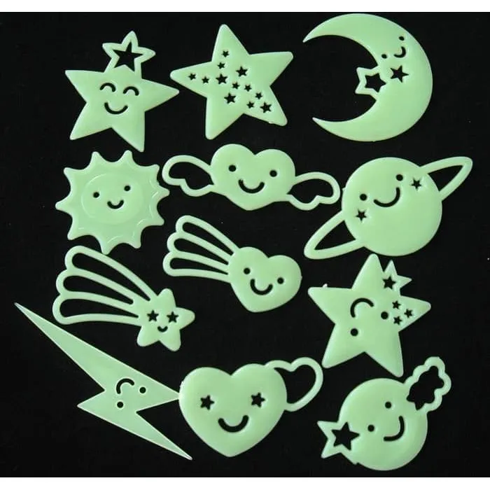 Radium Star and moon (Set of 2)