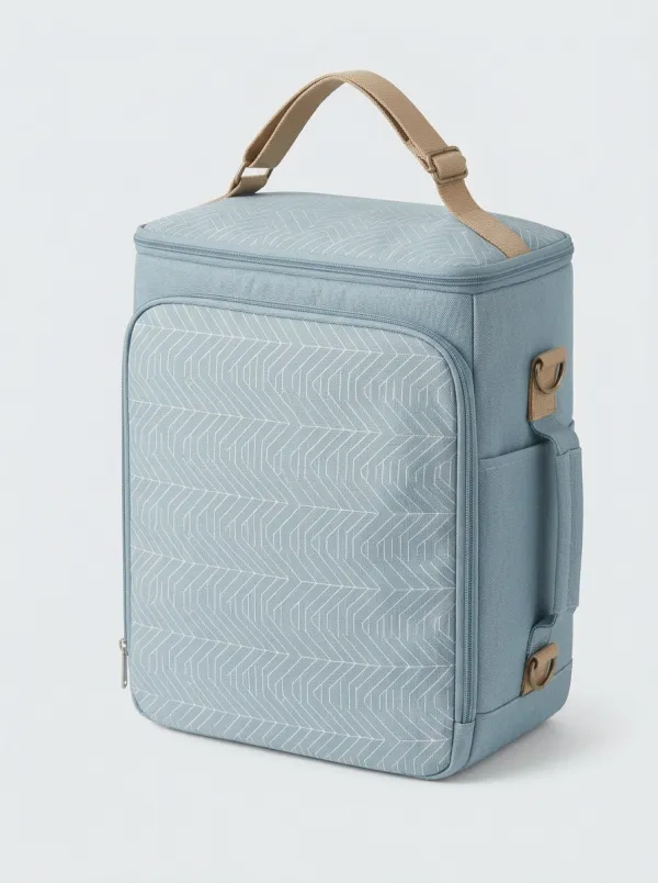 Unisex Geometric Pattern Insulated Printed Lunch Bag