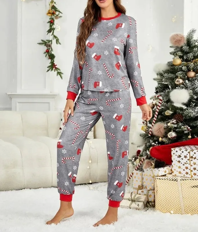 Gray Sock Included Pajama Set