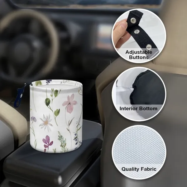 Floral Car Hanging Trash Bin