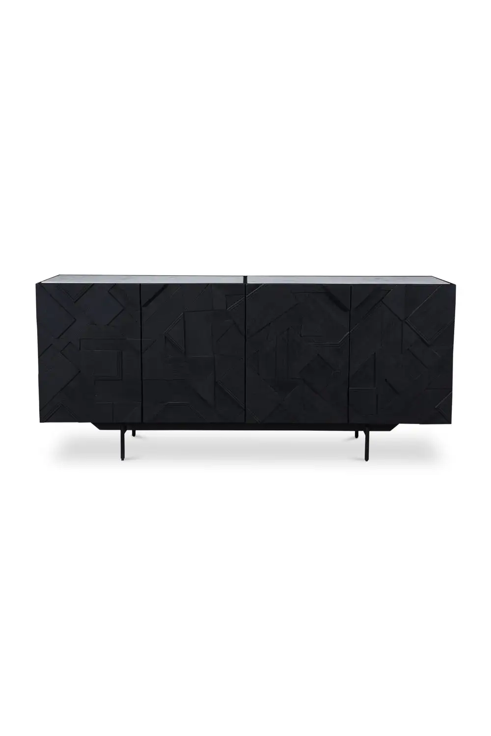 Carved Mango Wood Sideboard