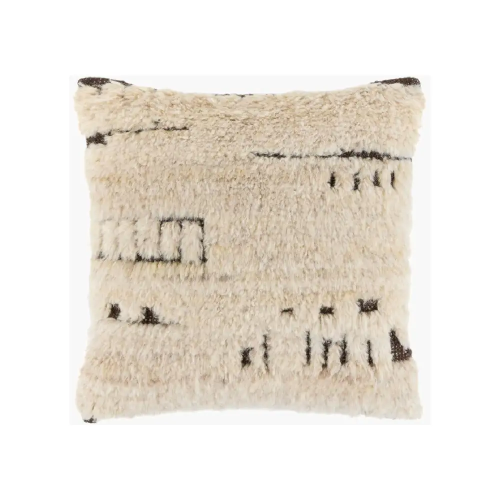 Wool Blend Abstract Down Insert Pillow