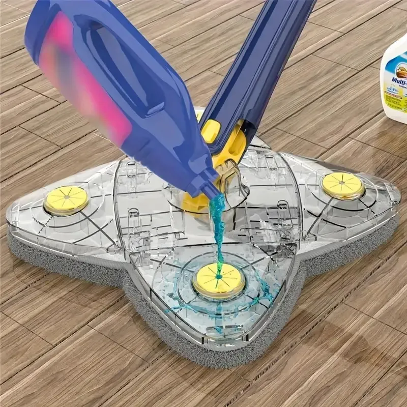 A Set Of Stainless Steel Mops With 360° Selection At Four Corners