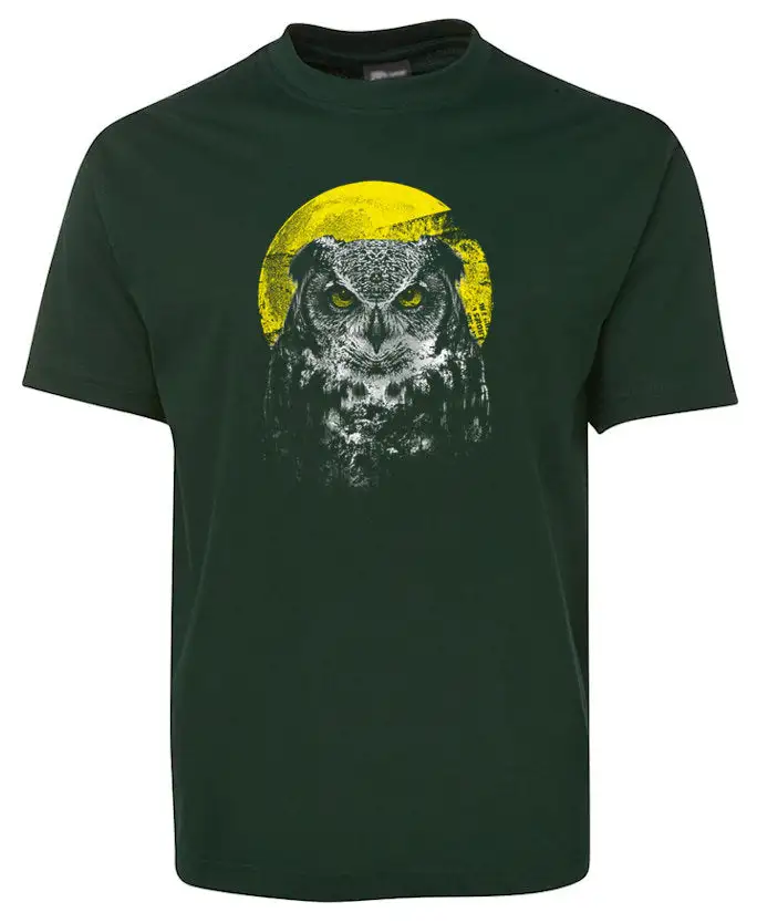 Owl Moon Graphic Cotton T-Shirt
